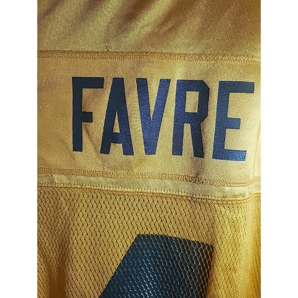 Brett Favre #4 Green Bay Packers Reebok  Football Jersey Men's Medium Yellow - Picture 8 of 8